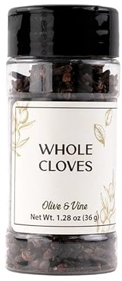 Olive & Vine Whole Cloves, Warm & Spicy, For Baking & Curries, Rich Tradition, Authentic Taste, For Global Recipes (1.28 Ounce)