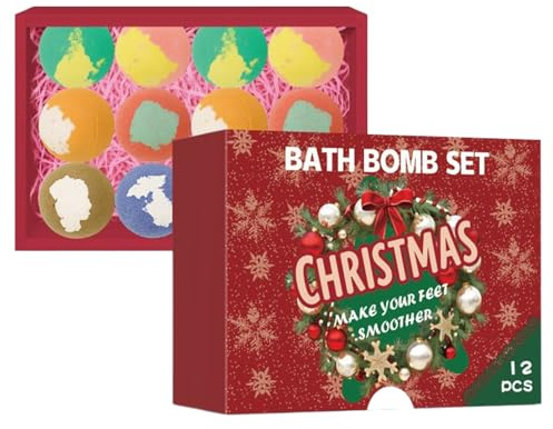 12 Stück Badebomben Set, Natürliche Bio Badekugeln Mit Weihnachtsspielzeug, Handgefertigte Duschbomben, Für Hautpflege Und Entspannung - Geschenk Für Erntedankfest, Weihnachten/Geburtstage