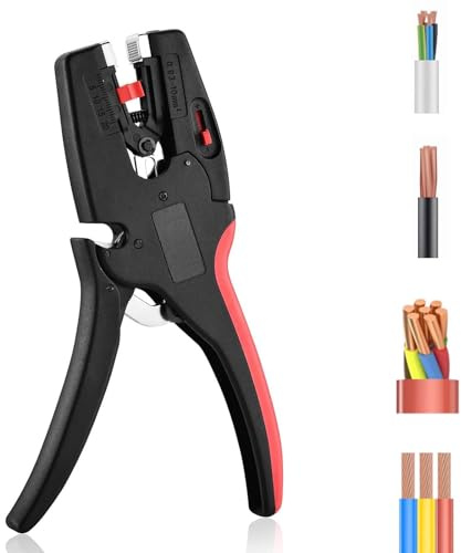 Automatische Abisolierzange, Abisolierwerkzeug 2-in-1 mit Schneider, Verstellbar 20-11 AWG, Für Elektriker und Heimwerker