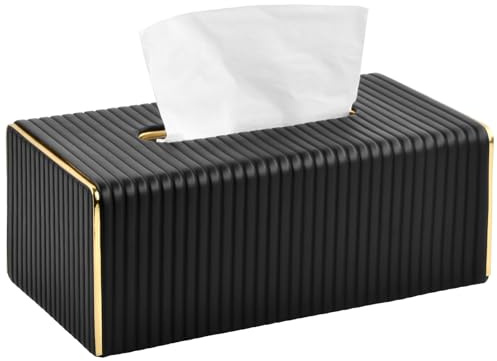 Ecofocet Leder Taschentücher Box, Kosmetiktücherbox, Rechteckig Taschentuchspender Halter, Kosmetiktücher Taschentücher Boxes, Serviette Tissue Box Holder für Esszimmer Kommode Badezimmer