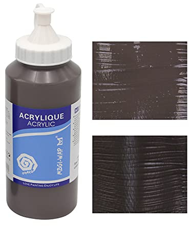 MAGI® Acrylfarbe 500ml – Feine Künstlerfarbe | Hoch pigmentiert, lichtecht & wasserfest | Wasserverdünnbar & mischbar | Für alle Acrylmalerei-Techniken | 24 Farbtöne verfügbar (21 - vanDyke braun)
