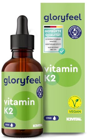 Vitamin K2 Tropfen - 200µg (50ml) MK7 K2VITAL® - All-Trans Gehalt 99,7+% - Vegan, laborgeprüft, ohne Zusätze in Deutschland hergestellt
