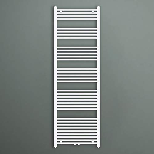 Mai & Mai Badheizkörper Badheizung Heizkörper Bad 60x180cm Weiß | Handtuchheizkörper für Bad, Seitenanschluss & Mittelanschluss Handtuchtrockner Röhrenheizkörper