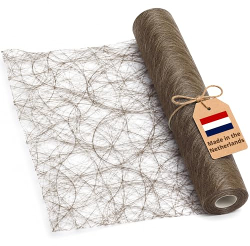 DecoHomeTextil Deco Netz Tischläufer Sand Natur 30 cm x 5 Meter | Tischband Table Runner Deko Dekoration Schmücken