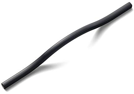 Goo-Ki Modern Handle,Minimalist Cabinet Pull,Matt Black Drawer Handle Wardrobe Cabinet Door Handle, 6.3''/7.6'' Double Hole Centers,6 Packed