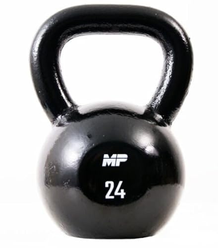 Muscle Power Kettlebell aus Gusseisen – Schwarz – 24 kg