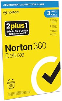 Norton 360 Deluxe 2025 2+1 | 3 enheter | 1 år | aktiveringskod i originalförpackning