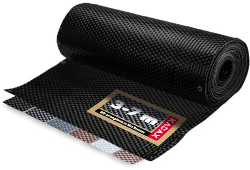 KADAX Sichtschutz für Balkon, Terrasse, Zaun, wetterfeste Sichtschutzmatte aus PE-Rattan, Balkonbespannung mit Kabelbinder, Sichtschutzzaun, Balkonverkleidung, Windschutz (0,9 m x 4 m, Schwarz)