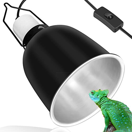 NEPTONION Reptilien-Reflektor-Kuppellampe, 5,5 Zoll Reptile Dome UVB-Lampe aus poliertem Aluminium für Reptilien-Glasterrarien, passend für UVB UVA-Lampe, Wärmelampe, keramischer Wärmestrahler