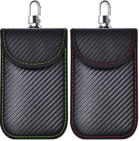 Keyless Go Schutz Autoschlüssel, 2 Pack Autoschlüssel Schutz Keyless Go Schutzhülle Faraday Tasche Funkschlüssel Abschirmung Schlüsseletui Schlüsseltasche
