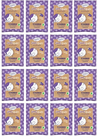 16er Pack Dresdner Essenz Dreckspatz Schaumbad Träum gut Lavendel-Duft 16 x 40 ml Badezusatz vegan | 16 x 40 ml, Badezusatz, vegan