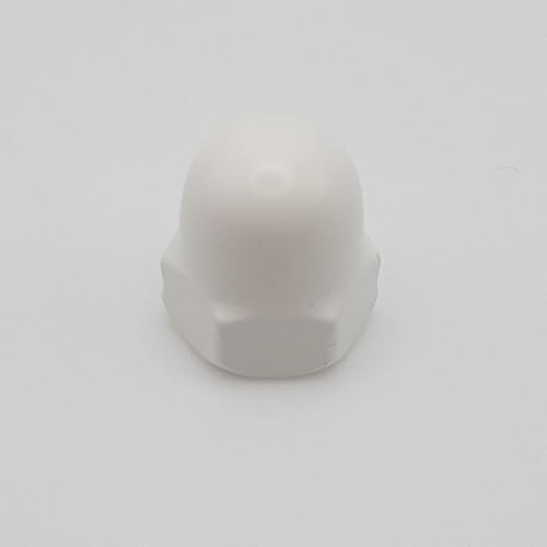 Dadi ciechi M6 RAL 9010 bianco puro Inox A2 da 50