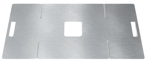 MOCAVI Plancha Edelstahl mit Ablage für Feuertonne und Feuerkorb Grillblech Grillplatte Feuerplatte