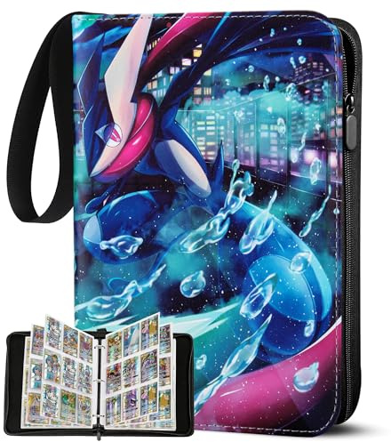 Herritozl Sammelalbum für Pokemon Karten Groß - 50 Seiten 900 Karten Album | 900 Taschen Sammelkarten Album, Tragbar Wasserdicht PU Karten Halter Heft Ordner Buch, Sammelkartenalben für Sammler