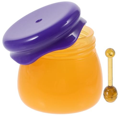 FRCOLOR Lip Balm Honey Pot 6g Small Lip Balm Jar Refillable Cosmetic Jar Empty Cream Container with Spoon-Dark Blue