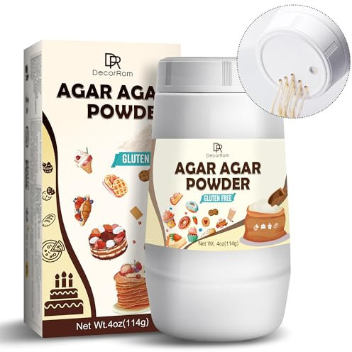Agar Agar Powder 4oz - Vegan Gelatin Substitute, 100% Pure Agar Thickening Agent for Cooking and Baking, Petri Dishes - Planted-Based Gelatin Stabilizer for Jelly, Candy, Desserts, Vegan Cheese