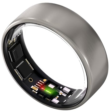ULTRAHUMAN Ring AIR - Monitoraggio del sonno e del fitness, anello intelligente per uomini e donne, nessun costo dell'app per le funzioni standard, durata della batteria fino a 6 giorni (taglia 8)
