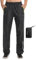KUTOOK Fahrradhose Herren Wasserdicht Atmungsaktiv Lang Regenhose Fahrrad Motor Leicht Trekking Wandern Hose Bekleidung Tragbar Outdoorhose mit 2 Taschen Wandern Motrrad Camping Golf Schwarz XL