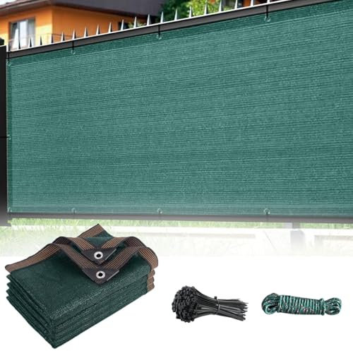 ToKinCen 2mx5m Garden Privacy Netting, Privacy Fence Screening 90% HDPE Outdoor Shading Net, Fence Screening UV-Resistant Tear-Resistant Shading Net with Cable and String