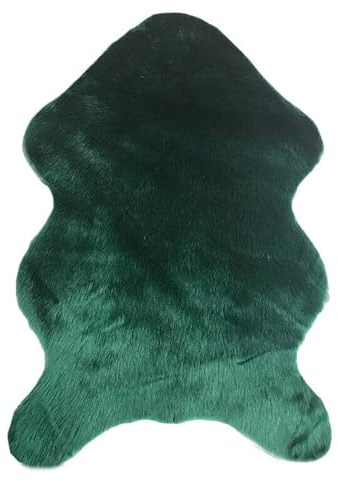 ACESOME Fluffy Faux Sheepskin Rug, Shaggy Rugs, Faux Fur Rugs Floor Carpet, Mat Room Sofa Hairy Shaggy Rug for Bedrooms Living Room Kids Rooms Decor (Green, 75 * 120cm)