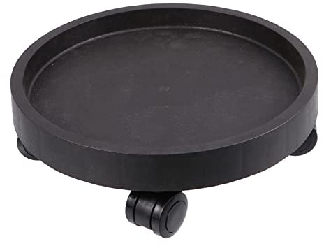 UPKOCH Support à Plantes roulettes pour Installations Lourdes, Chariot pour Pots De Fleurs De Taille Moyenne, Plateau De Pot De Fleur Mobile Marron, Déplacement Facile Et Protection du Sol