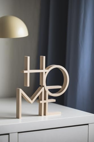 Generisch HOME Line Art – Minimalistische 3D-Deko mit Schriftzug – Moderne Wohndekoration & Geschenkidee (Schwarz)