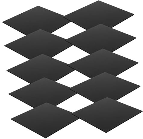 Amosfun Lot De 10 Feuilles Acryliques Noires Opaques Pour Loisirs Créatifs Peinture Couleur Photo Artisanat Fournitures De Fabrication Plaque Acrylique Pour Affichage Bricolage