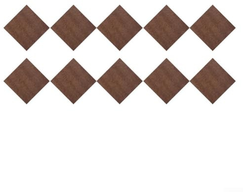 Gdfnmogo Carrés de moquette amovibles pour la maison, 30 x 30 cm, antidérapants, tapis en patchwork réutilisable, pour salon et cuisine, facile à installer (brun)