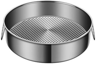 NiuLumea Molde redondo de acero inoxidable para pasteles, tarta de queso, quiche, plato hondo para pizza, bandeja sin vapor, horno y seguro, 24-32 cm