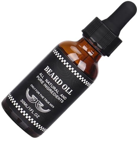 Alipis Aceite Esencial Cuidado Barba 30 Ml Fluido Nutritivo Ligero Crecimiento del Bigote Acondicionador para Hombres Suplemento Crecimiento Barba Uso Diario y Portátil para Viajes