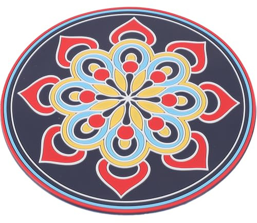 Hohopeti Tappetino per Ciotola di Meditazione in Pvc Decorativo e Portatile per Sound Bowl e Crystal Bowl da Meditazione Design Elegante e Delicato