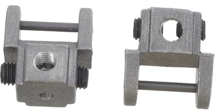 TOVINANNA 2pcs Scroll Saw Blade Clamp Spiral Blade Holder Metal Silver Woodworking and Professional Workshops