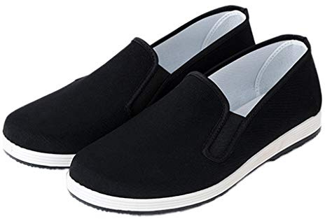 YunPeng Chinese Traditional Old Beijing Shoes Unisex Martial Art Kung Fu Tai Chi Rubber Sole Shoes Black