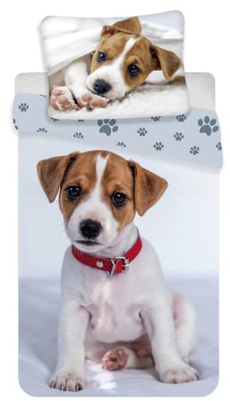 Jerry Fabrics Bettwäsche-Set Puppy 03 140x200 cm Bettdecke + 70x90 cm Kissenbezug