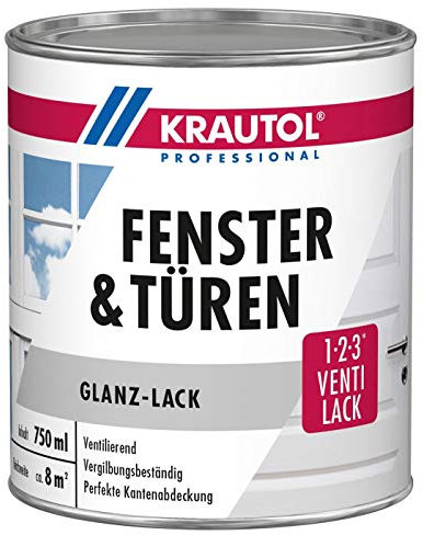 Krautol Fenster- und Türenlack Venti glänzend weiß 0,75 l