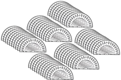 Charles Leonard Plastic 4 Protractor, Pack of 60