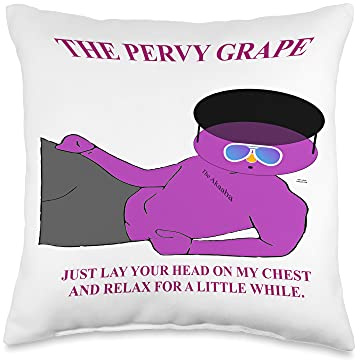 The Pervy Grape Throw Pillow
