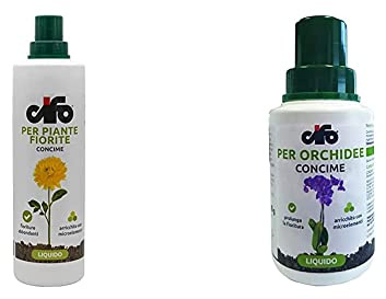 CIFO Concime Liquido Per Piante Fiorite 1 Lt & Concime Liquido Per Orchidee 200 Ml