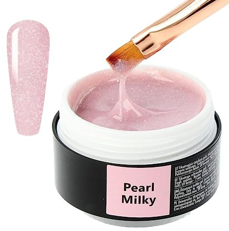 Sincero Salon - Gel Costruttore per Unghie Alta Densita - Pearl Milky - Senza TPO - Autolivellante - Non Acido Builder Gel Ricostruzione Unghie Professionale - UV LED - 15ml