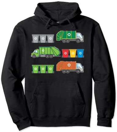 Déchets séparation corbeille corbeille Garbage camion Sweat à Capuche