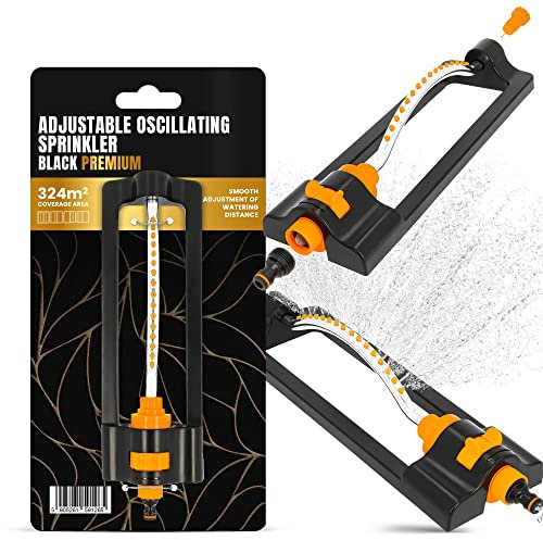 Oszillierende Sprinkler Bewässerung Garten Rasen Pflanzen Einstellbare Rasensprenger Viereckregner Wasser-Sprüh-System Automatische Sprayer Schnelle Verbindung Große Reichweite Wassersparend
