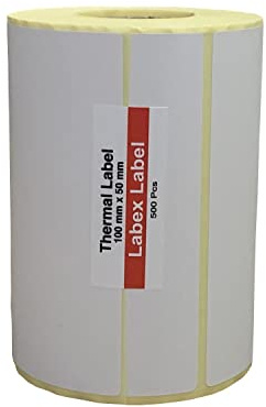 Etichette termiche 100x50 mm su rotolo – Etichette Spedizione Codice a Barre Termica Diretta – 1 rotoli 1000 etichette – Senza nastro – TSC Godex compatibili – Labex Label