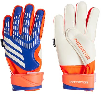 adidas Match Predator Fingersave Torwarthandschuhe, Unisex, Kinder, Lucid Blue/Solar Red/White, 3