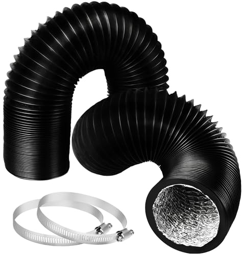 YIJUHOU Dryer Vent Hose Flexible: 6 Inch 17FT Aluminum PVC Vent Hose Insulated Air Ducting for Ventilation Heating Exhaust HVAC