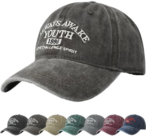 DURINM Cappellino Uomo con Visiera Regalo Nonno/papà Cappello Baseball Uomo con Visiera Regalo Uomo Baseball cap Unisex Cappellino (Marrone)