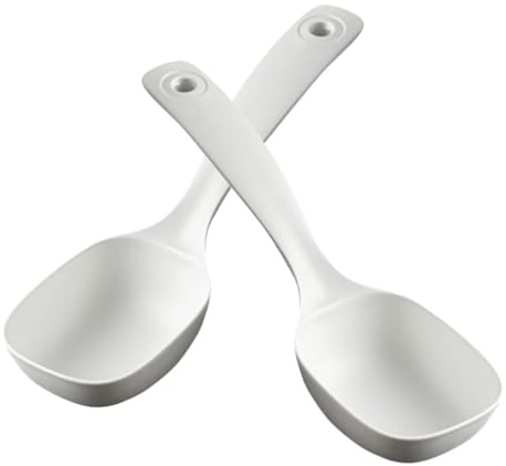IMIKEYA Soup Ladle Spoon 2pcs Large Soup Spoon Rice Ladle Cooker Spoon Household Porridge Scooper Kitchen Accessory for Restaurant Canteen Home