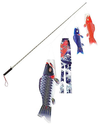 MERRYHAPY 1juego Decoración Exterior De Koinobori Japoneses para Jardín y Restaurante Bandera De Carpa Voladora De Ligera para Celebraciones y Fotografía Adorno para Patio y Fiesta