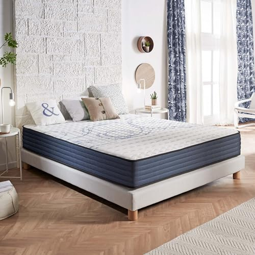 Matelas 160x200x30 Noyau en Mousse Premium + soutien Blue Latex I Fermeté Optimale I Tissu Respirant I 2 faces été-hiver I Certifié OEKO-TEX écologique I Essai 30 nuits I Dream Komfort 30 cm (+/- 2cm)