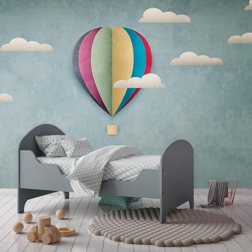 Profhome Kindertapete 383011-GU Vliestapete blau lila rot weiß Fototapete 0,53 m x 20,10 m / 10,39 m2