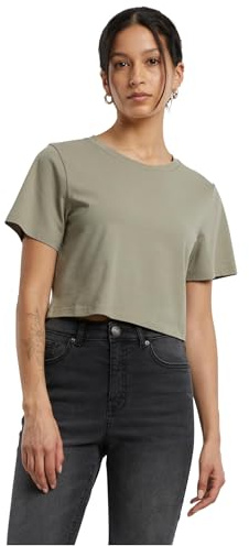 Build Your Brand Damen T-Shirt Ladies Cropped Tee, kurzgeschnittenes T-Shirt für Frauen, Regular Fit, Größen XS - 5XL